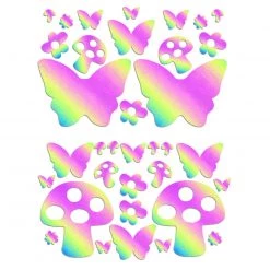 Trending Now Sasswear X IHR Shroom Party Rainbow Reflective Pasties And Body Stickers Set 7 Trending Now Sasswear X IHR Shroom Party Rainbow Reflective Pasties And Body Stickers Set
