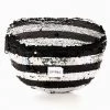 Spiral Industries Accessories Silver-Blackstripe Sequins Fanny Pack