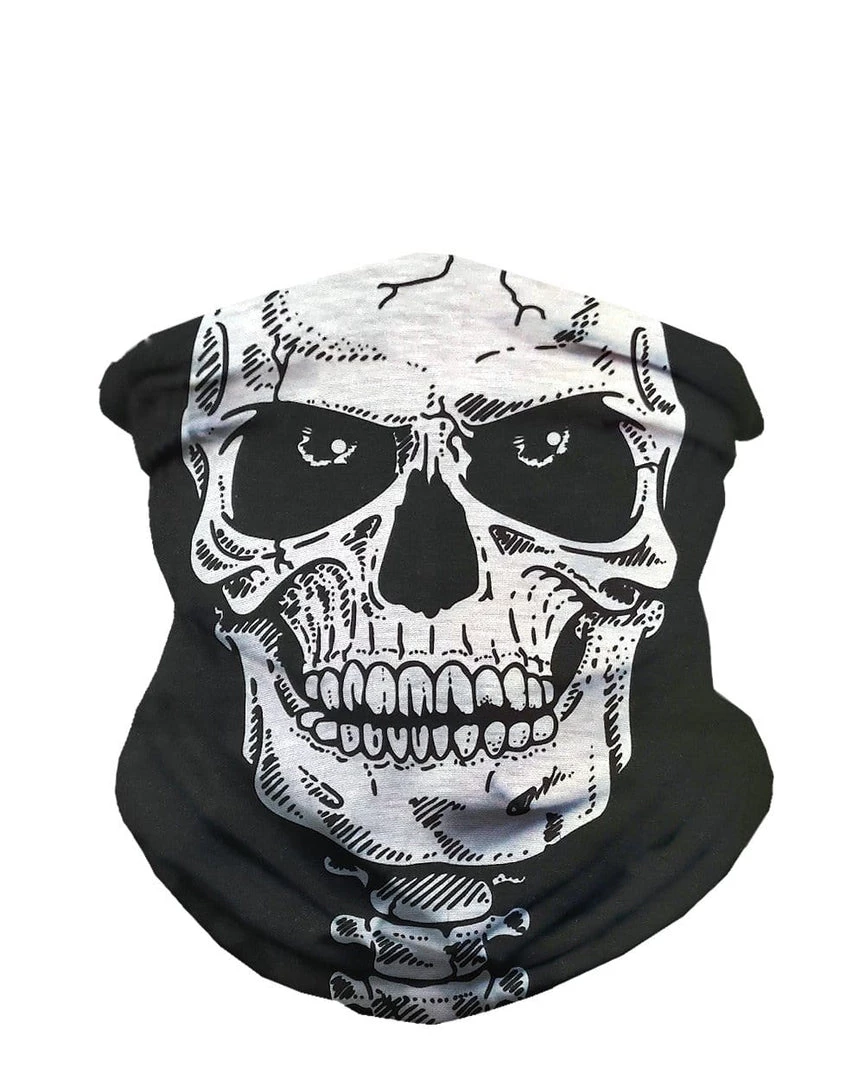 INTO THE AM Masks & Bandanas Skeleton Face Seamless Mask Bandana 3 INTO THE AM Masks & Bandanas Skeleton Face Seamless Mask Bandana