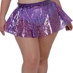 OhYes Sky Full Of Stars PVC Mini Skirt Clothing