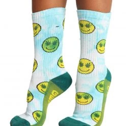 JY Designs And Creations Smiley Splat Tie-Dye Socks