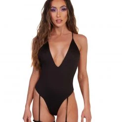 Day G Smokin' Hot Deep V Harness Bodysuit Clothing