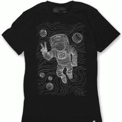 INTO THE AM Men Space Waves Glow-in-the-Dark Tee