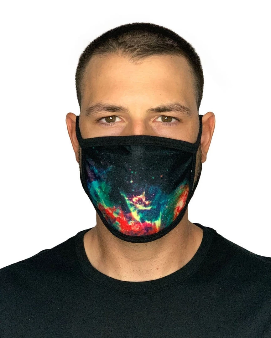INTO THE AM Masks & Bandanas Space Fade Face Mask 3 INTO THE AM Masks & Bandanas Space Fade Face Mask
