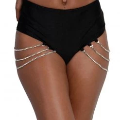 OhYes Starry Nights Rhinestone-Studded Chain Hi-Waist Bottoms