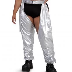 Hot & Delicious Black Bead Stay Glowin' Metallic Chaps Bottoms