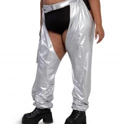 Hot & Delicious Black Bead Stay Glowin' Metallic Chaps Bottoms