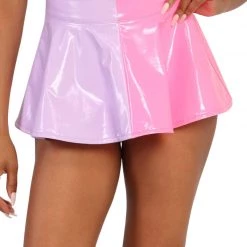 OhYes Sugar & Splice Vinyl Skater Skirt Clothing