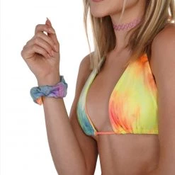LA Seduction Sun Soaked Rainbow Tie-Dye Scrunchie