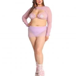 OhYes Clothing Sweet Lilac O-Ring Mesh Long Sleeve Crop Top 19 OhYes Clothing Sweet Lilac O-Ring Mesh Long Sleeve Crop Top