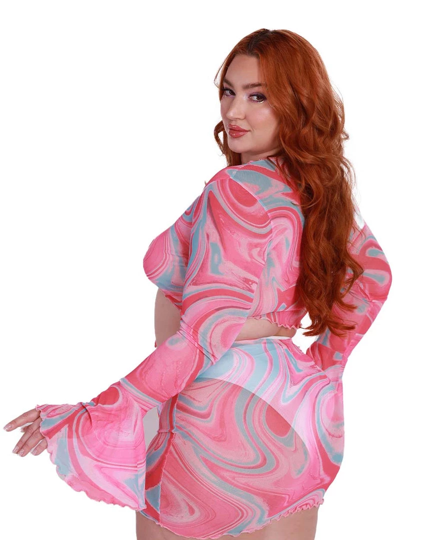 Hot & Delicious Black Bead Trending Now Sweet Swirlz Tie-Front Top 12 Hot & Delicious Black Bead Trending Now Sweet Swirlz Tie-Front Top