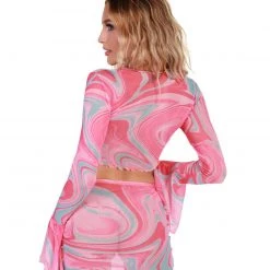 Hot & Delicious Black Bead Trending Now Sweet Swirlz Tie-Front Top 16 Hot & Delicious Black Bead Trending Now Sweet Swirlz Tie-Front Top