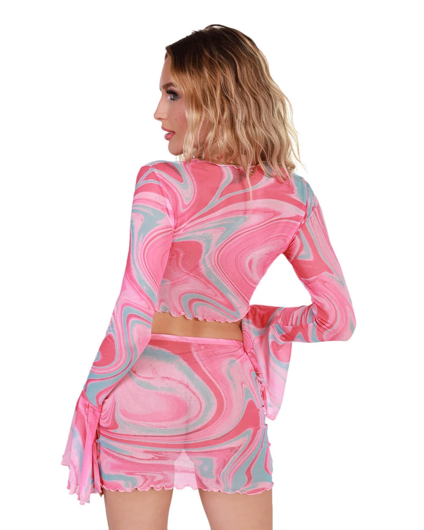 Hot & Delicious Black Bead Trending Now Sweet Swirlz Tie-Front Top 7 Hot & Delicious Black Bead Trending Now Sweet Swirlz Tie-Front Top