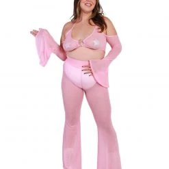 OhYes Sweet Thing High Waist Mesh Bell Bottoms 40 OhYes Sweet Thing High Waist Mesh Bell Bottoms