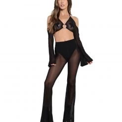 OhYes Sweet Thing High Waist Mesh Bell Bottoms 24 OhYes Sweet Thing High Waist Mesh Bell Bottoms