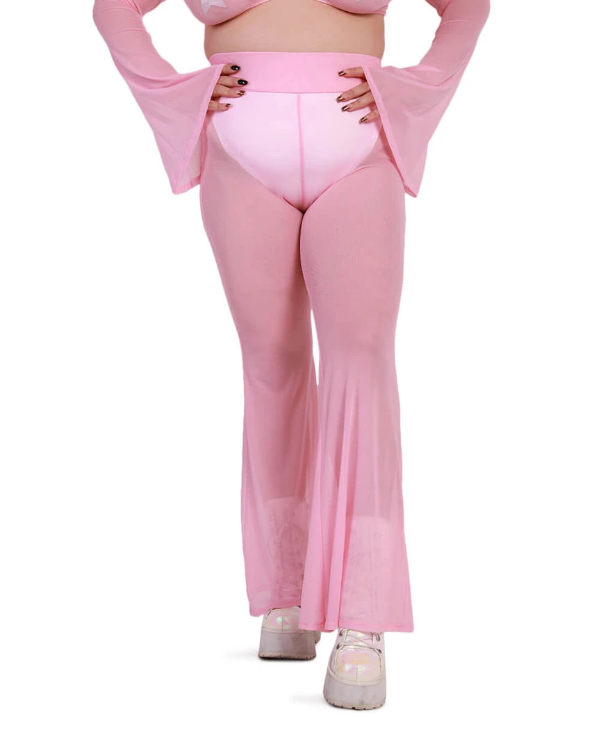 OhYes Sweet Thing High Waist Mesh Bell Bottoms 19 OhYes Sweet Thing High Waist Mesh Bell Bottoms