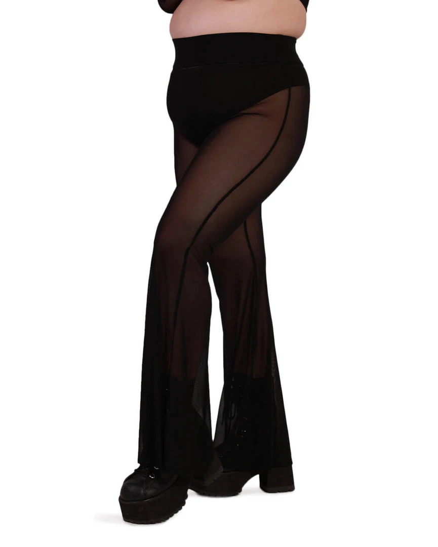 OhYes Sweet Thing High Waist Mesh Bell Bottoms 10 OhYes Sweet Thing High Waist Mesh Bell Bottoms