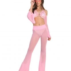 OhYes Sweet Thing High Waist Mesh Bell Bottoms 35 OhYes Sweet Thing High Waist Mesh Bell Bottoms