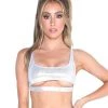 Dippin Daisies Holographic Sporty Cut Out Crop Top