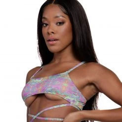 Dippin Daisies Take A Trip Wrap Around Crop Top Tops