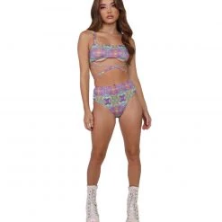 Dippin Daisies Take A Trip Wrap Around Crop Top Tops