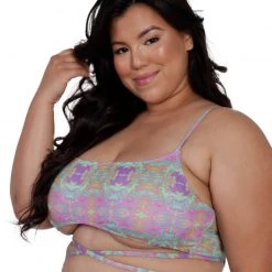 Dippin Daisies Take A Trip Wrap Around Crop Top Tops