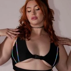 Cherry Mellow, Inc. Turn Up The Lights Speed Clasp Rainbow Reflective Crop Top New Arrivals 20 Cherry Mellow, Inc. Turn Up The Lights Speed Clasp Rainbow Reflective Crop Top New Arrivals