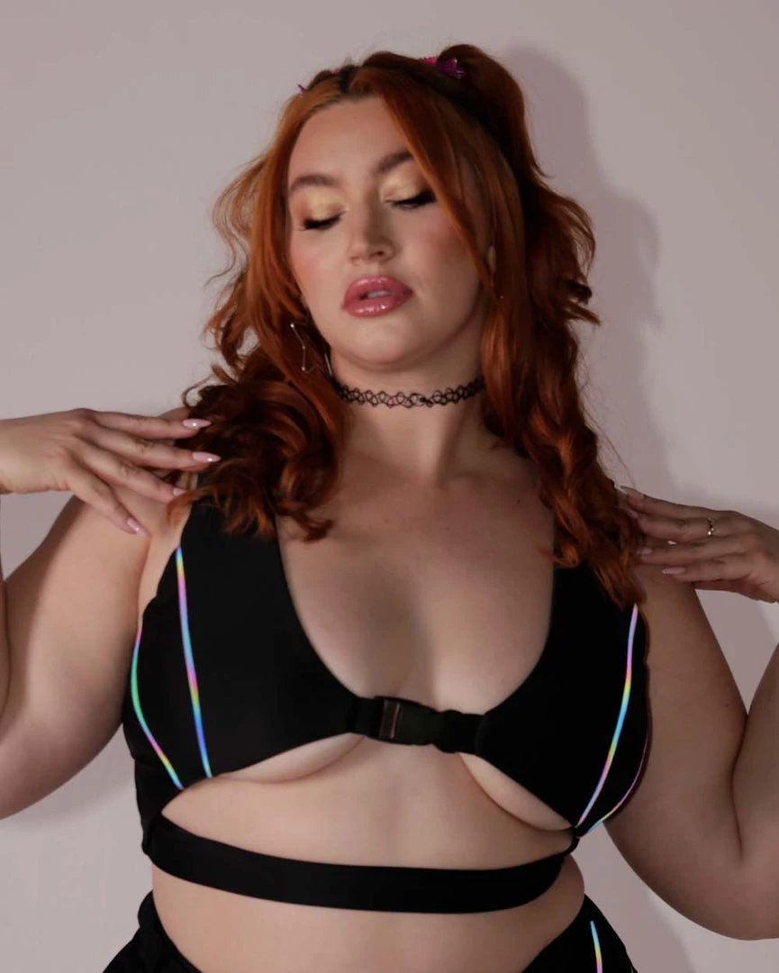 Cherry Mellow, Inc. Turn Up The Lights Speed Clasp Rainbow Reflective Crop Top New Arrivals 9 Cherry Mellow, Inc. Turn Up The Lights Speed Clasp Rainbow Reflective Crop Top New Arrivals