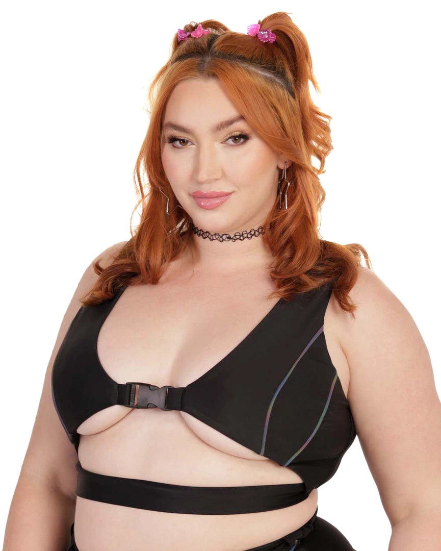 Cherry Mellow, Inc. Turn Up The Lights Speed Clasp Rainbow Reflective Crop Top New Arrivals 13 Cherry Mellow, Inc. Turn Up The Lights Speed Clasp Rainbow Reflective Crop Top New Arrivals