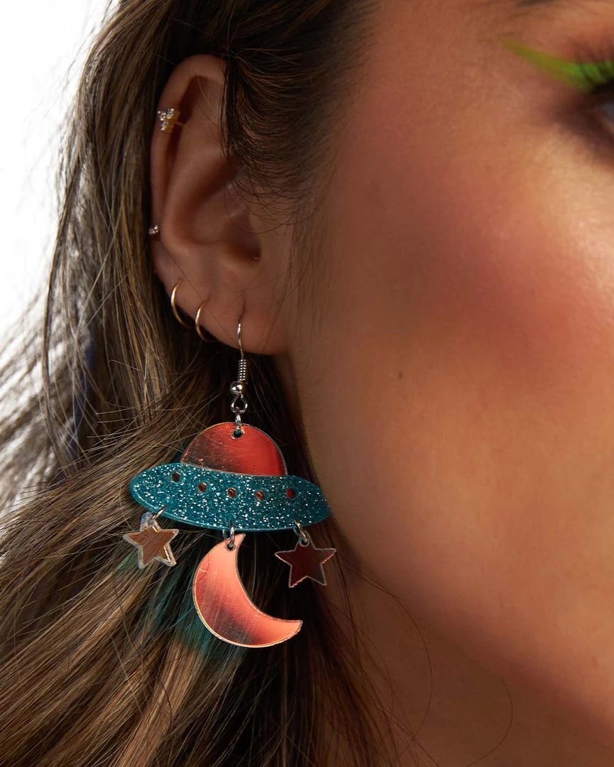 Ole Accessories UFO Party Acrylic Earrings 3 Ole Accessories UFO Party Acrylic Earrings