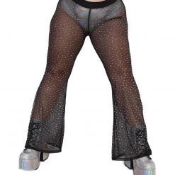OhYes Unapologetic Rhinestone Mesh Bell Bottoms 14 OhYes Unapologetic Rhinestone Mesh Bell Bottoms