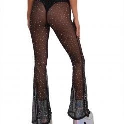 OhYes Unapologetic Rhinestone Mesh Bell Bottoms 13 OhYes Unapologetic Rhinestone Mesh Bell Bottoms