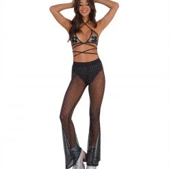 OhYes Unapologetic Rhinestone Mesh Bell Bottoms 12 OhYes Unapologetic Rhinestone Mesh Bell Bottoms