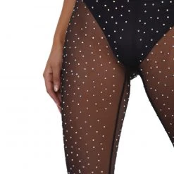 OhYes Unapologetic Rhinestone Mesh Bell Bottoms 10 OhYes Unapologetic Rhinestone Mesh Bell Bottoms