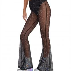 OhYes Unapologetic Rhinestone Mesh Bell Bottoms 11 OhYes Unapologetic Rhinestone Mesh Bell Bottoms
