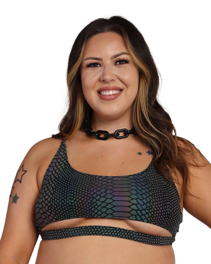 Dippin Daisies Tops Viper Queen Reflective Cutout Top 9 Dippin Daisies Tops Viper Queen Reflective Cutout Top