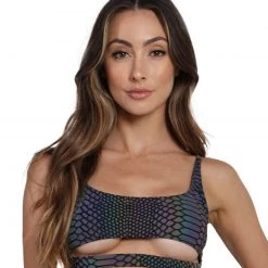 Dippin Daisies Tops Viper Queen Reflective Cutout Top 13 Dippin Daisies Tops Viper Queen Reflective Cutout Top