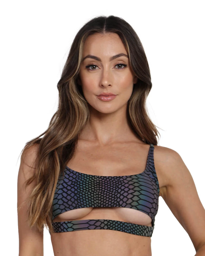 Dippin Daisies Tops Viper Queen Reflective Cutout Top 4 Dippin Daisies Tops Viper Queen Reflective Cutout Top