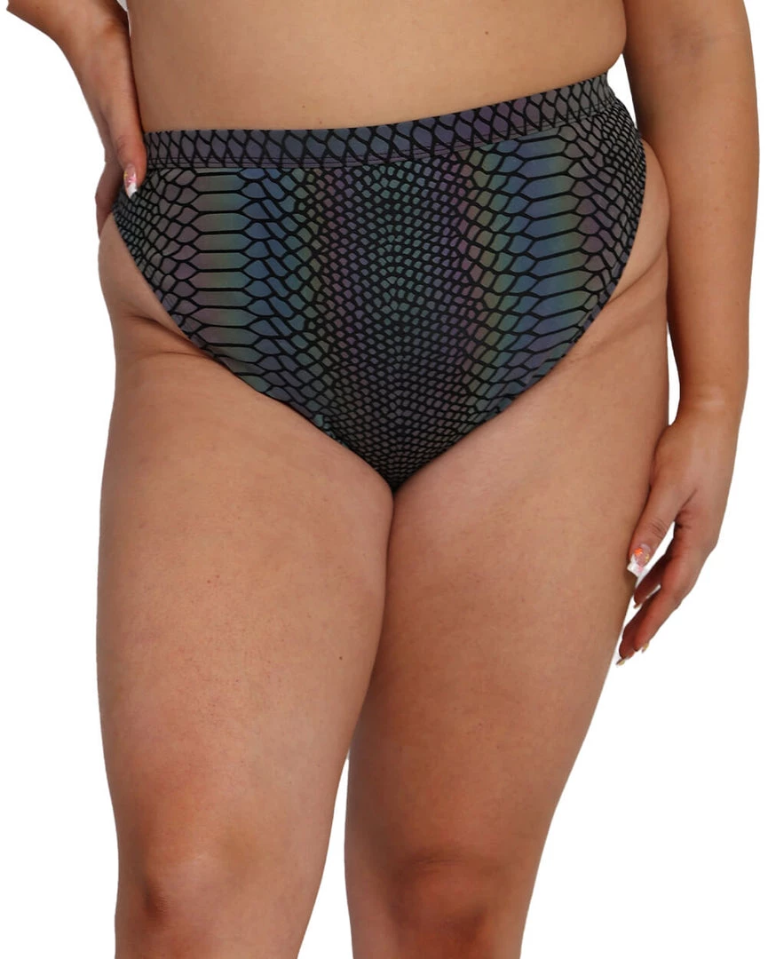 Dippin Daisies Bottoms Viper Queen Reflective High Waisted Shorts 9 Dippin Daisies Bottoms Viper Queen Reflective High Waisted Shorts