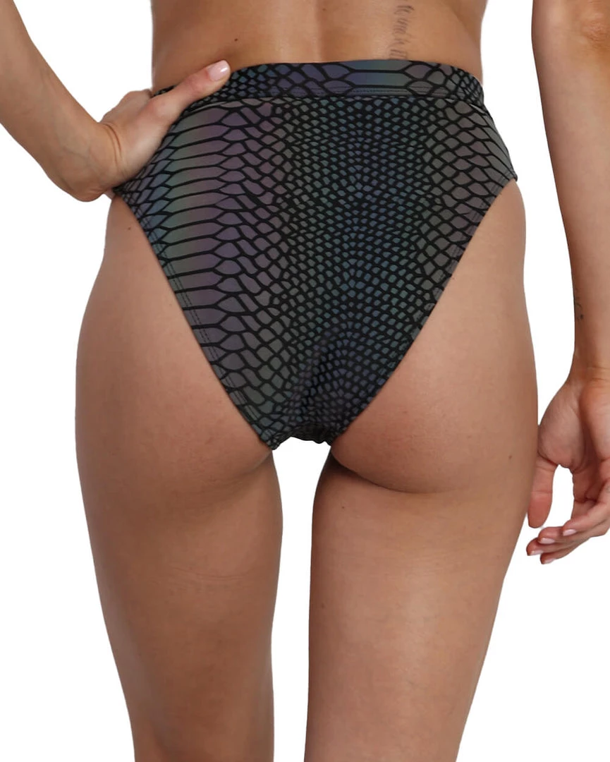 Dippin Daisies Bottoms Viper Queen Reflective High Waisted Shorts 7 Dippin Daisies Bottoms Viper Queen Reflective High Waisted Shorts