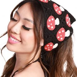 Ana Accessories Whimsical Shroomies Crochet Bandana