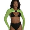 OhYes Wicked Sweet Speed Clasp Mesh Ultra Crop Top Clothing