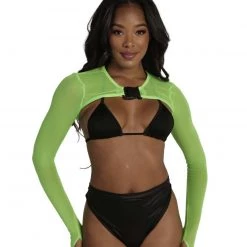 OhYes Wicked Sweet Speed Clasp Mesh Ultra Crop Top Clothing