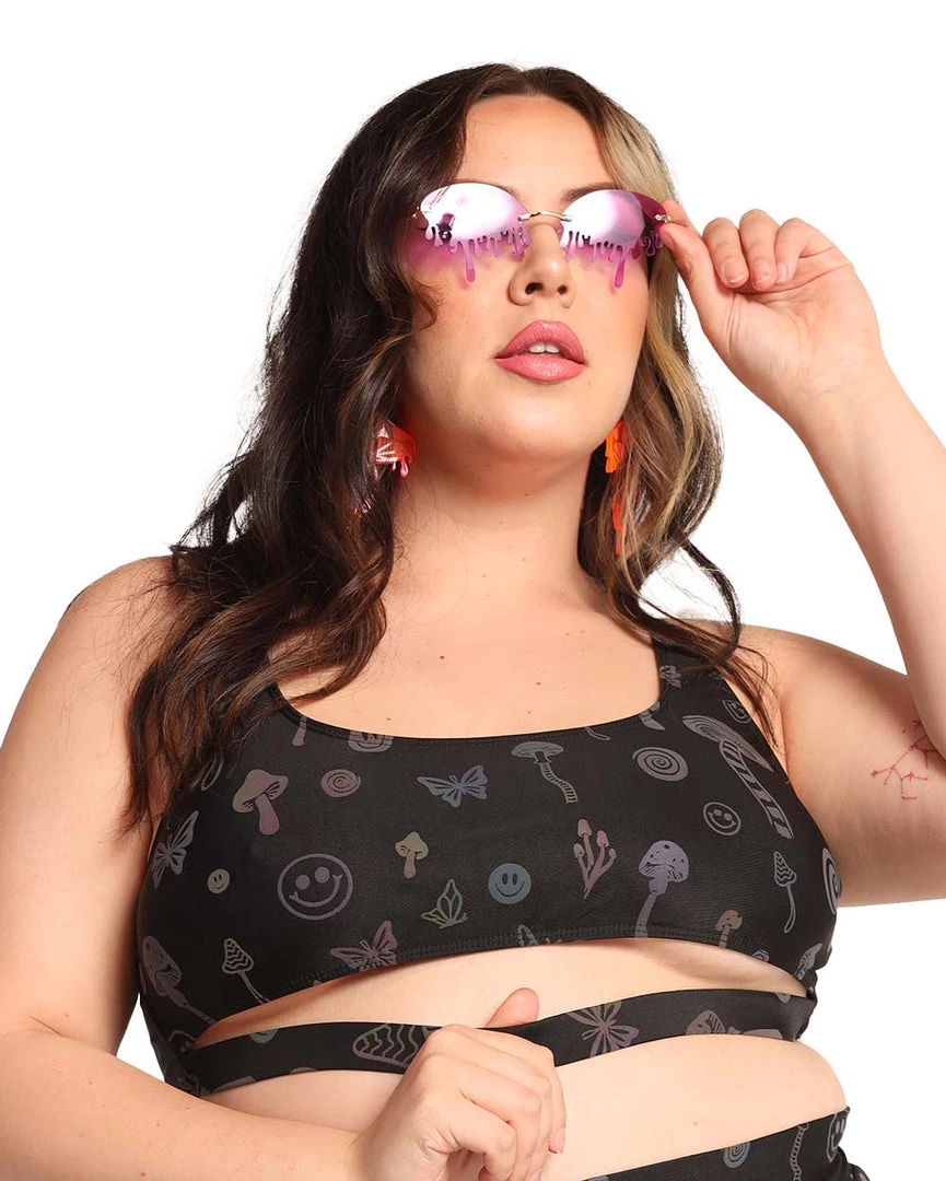 Dippin Daisies Wild Dimension Rainbow Reflective Underboob Top New Arrivals 10 Dippin Daisies Wild Dimension Rainbow Reflective Underboob Top New Arrivals