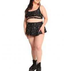 Dippin Daisies New Arrivals Wild Dimension Rainbow Reflective Skater Skirt