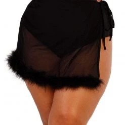 OhYes Marabou Side Tie Mini Skirt 16 OhYes Marabou Side Tie Mini Skirt