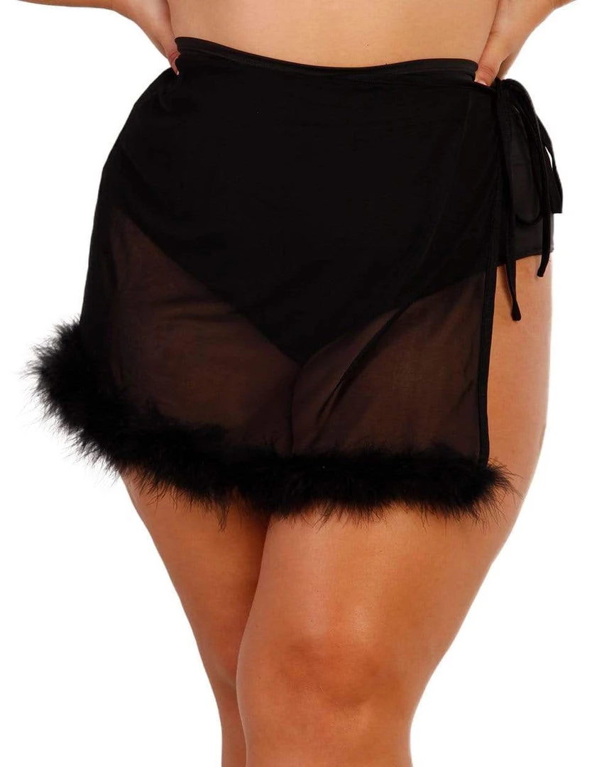 OhYes Marabou Side Tie Mini Skirt 9 OhYes Marabou Side Tie Mini Skirt