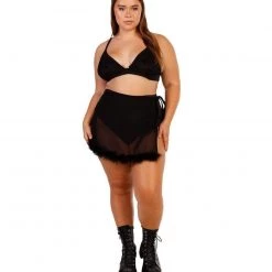 OhYes Marabou Side Tie Mini Skirt 15 OhYes Marabou Side Tie Mini Skirt