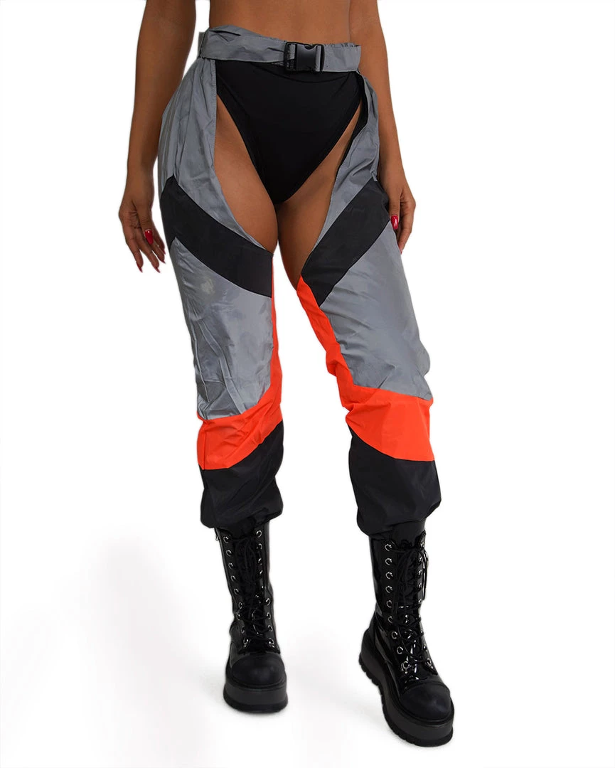 Hot & Delicious Black Bead Clothing Gettin' Down Reflective Chaps 6 Hot & Delicious Black Bead Clothing Gettin' Down Reflective Chaps