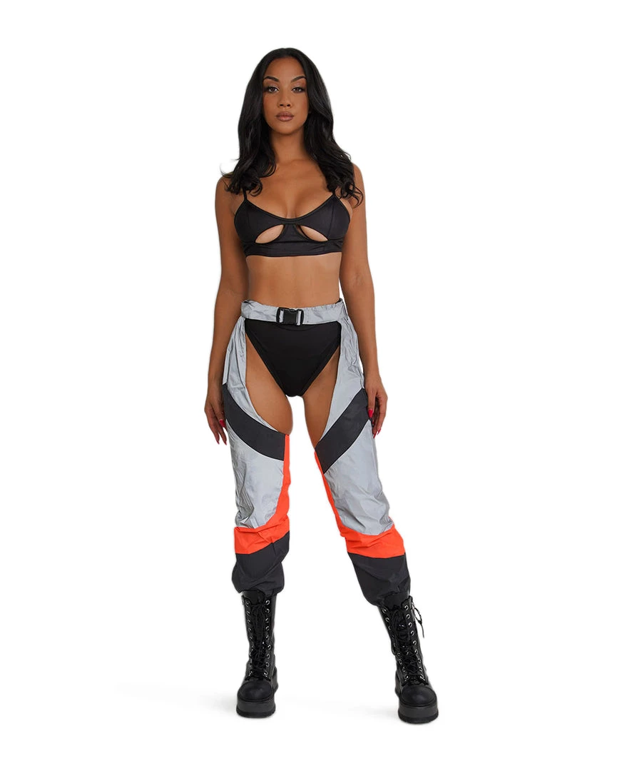 Hot & Delicious Black Bead Clothing Gettin' Down Reflective Chaps 5 Hot & Delicious Black Bead Clothing Gettin' Down Reflective Chaps